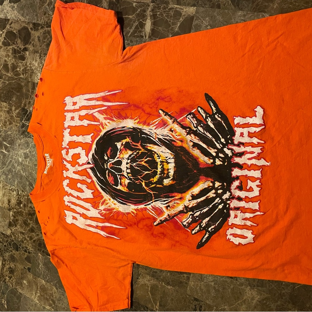Orange Graphic Short Sleeve Tee